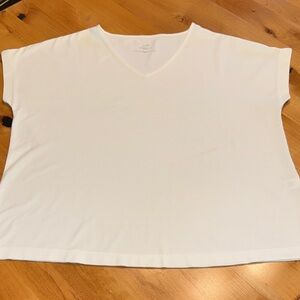 J. Jill Luxe Supima White V-Neck EasyTee